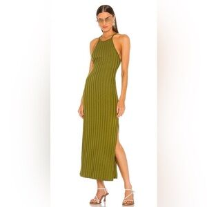 Jonathan Simkhai Green Megan Racerback Dress, Size S